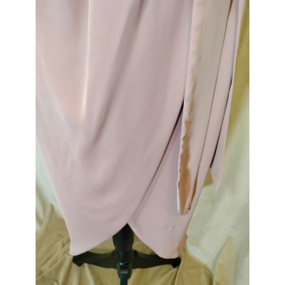 EUC! Pretty Garden Women's One Shoulder Ruched Wrap Belted Dress. Size M - Picture 4 of 8